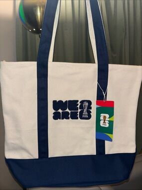 FIFA White & Navy Canvas Tote Bag